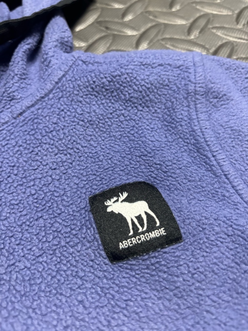 Abercrombie Kids Boys Fleece Hoodie 5/6 Blue Quarter Zip Pullover - Picture 6 of 10
